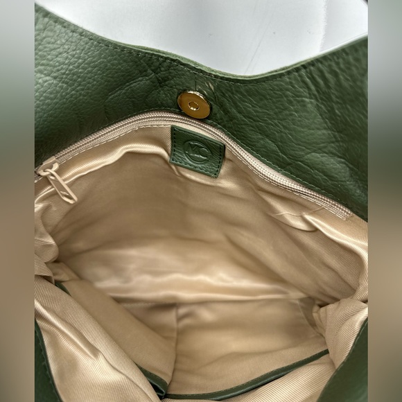 NWT - Madi Claire Flap Over Leather Satchel Handbag - Verona - Olive - Picture 11 of 14